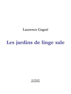 cover image of Les jardins de linge sale